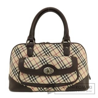 バーバリー(BURBERRY)のBURBERRY ノバチェック ハンドバッグ キャンバス レザー レディース(ハンドバッグ)