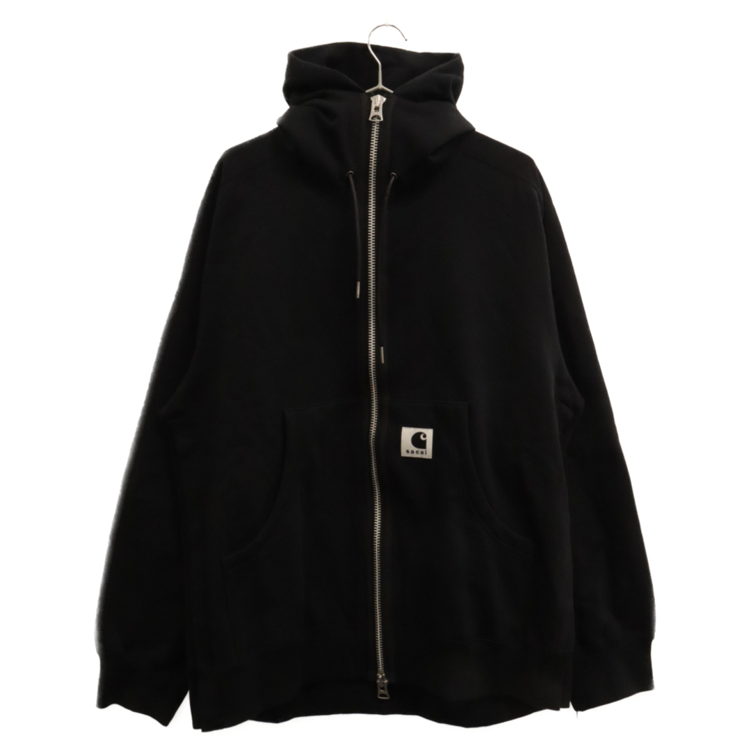 Sacai サカイ 23SS×Carhartt WIP Hoodie カーハート ジップアップフーディ パーカー ブラック 23-0556S665センチ裄丈