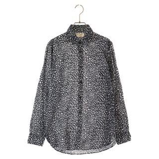 サンローラン(Saint Laurent)のSAINT LAURENT PARIS サンローランパリ 13AW エディ期 Leopard Shirt ベイビーキャット レオパード ロングスリーブ 長袖 シャツ ホワイト/ブラック 340855 Y736F(シャツ)