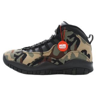 ナイキ(NIKE)のNIKE ナイキ Air Jordan 10 Woodlamd Camo 310805-201 エアジョーダン10 ウッドランド カモ ハイカットスニーカー ブラウン/グリーン/ブラック US9/27cm(スニーカー)