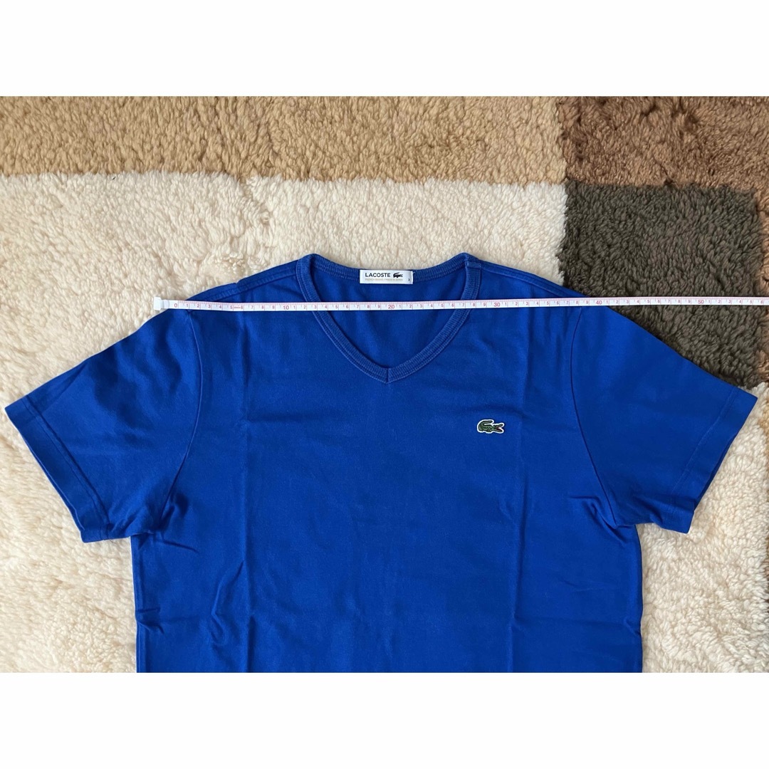 LACOSTE(ラコステ)のラコステ　Tシャツ　Ｖネック　青 メンズのトップス(Tシャツ/カットソー(半袖/袖なし))の商品写真