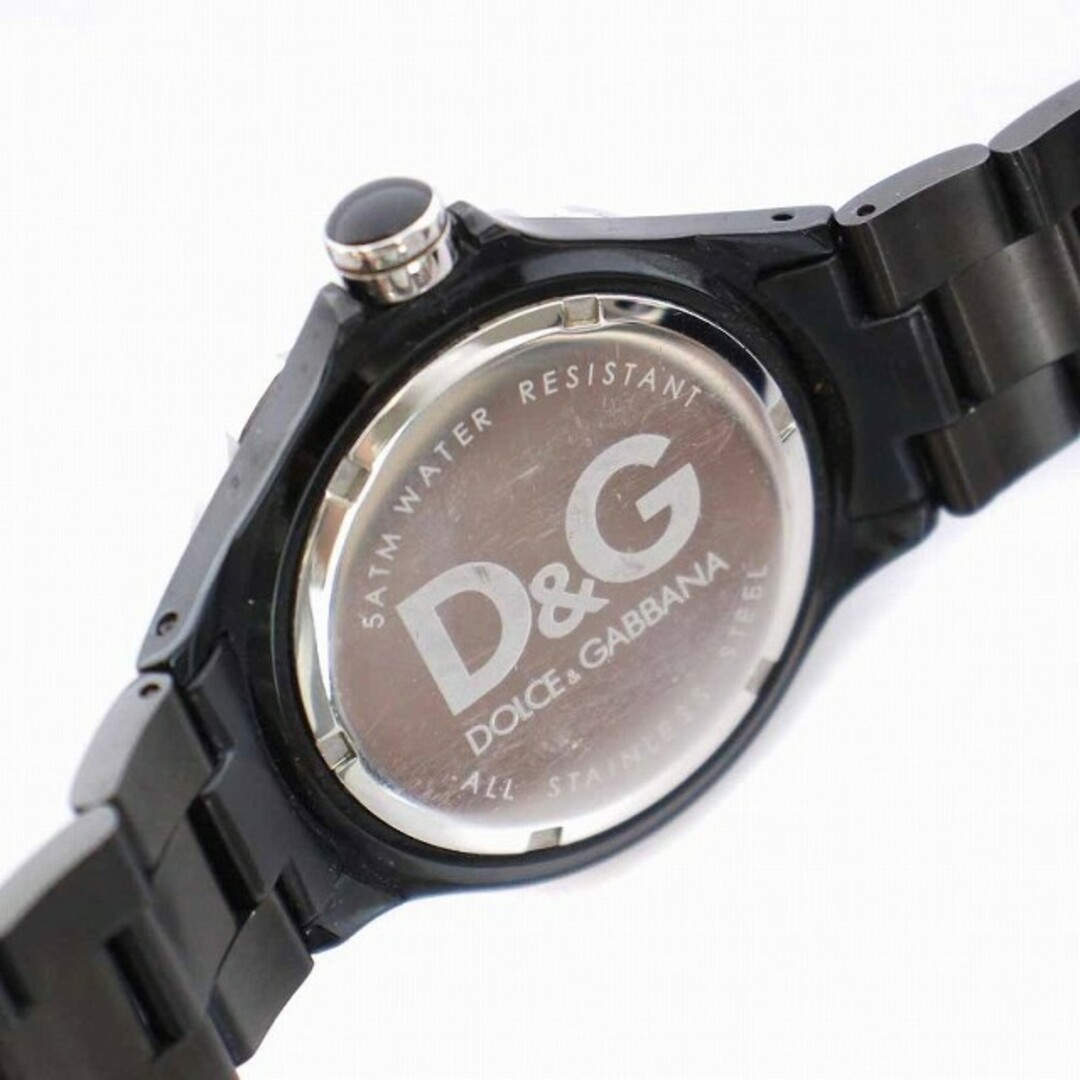 D&G(ディーアンドジー)のディー&ジー ドルチェ&ガッバーナ D&G 腕時計 クォーツ ウォッチ 3針 黒 レディースのファッション小物(腕時計)の商品写真