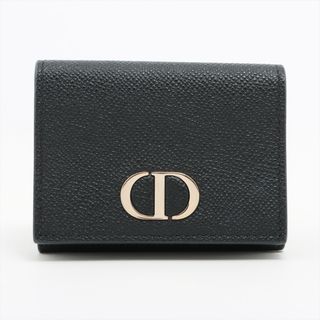 ディオール(Dior)のディオール モンテーニュ レザー  ブラック レディース コンパクトウォレ(財布)