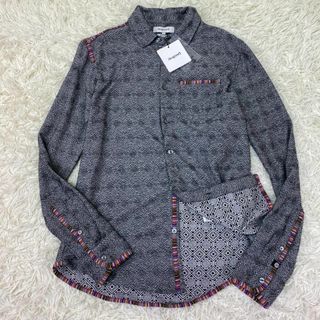 デシグアル(DESIGUAL)の【新品】デシグアル　メンズ　シャツ　総柄　ストライプ　長袖　ボタン　個性(シャツ)