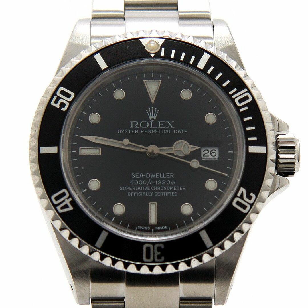 ROLEX(ロレックス)の美品 ロレックス 腕時計 シードゥエラー 16600 AT 黒文字盤 旧J A番 OH済 SS オイスター 自動巻き ROLEX OH・外装仕上げ済み ダイバーズウォッチ メンズの時計(腕時計(アナログ))の商品写真