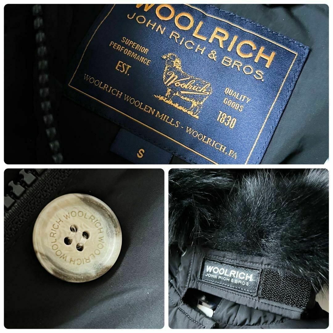 WOOLRICH(ウールリッチ)の新品タグ付き✨定価13万 ウールリッチ ダウンコート フォックスファー 黒 S レディースのジャケット/アウター(ダウンコート)の商品写真