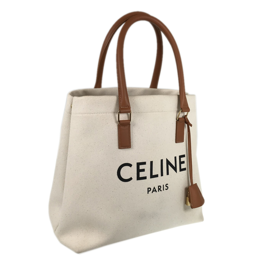 ブランド品はすり替え防止のためCELINE/セリーヌ ホリゾンタルカバ トートバッグ