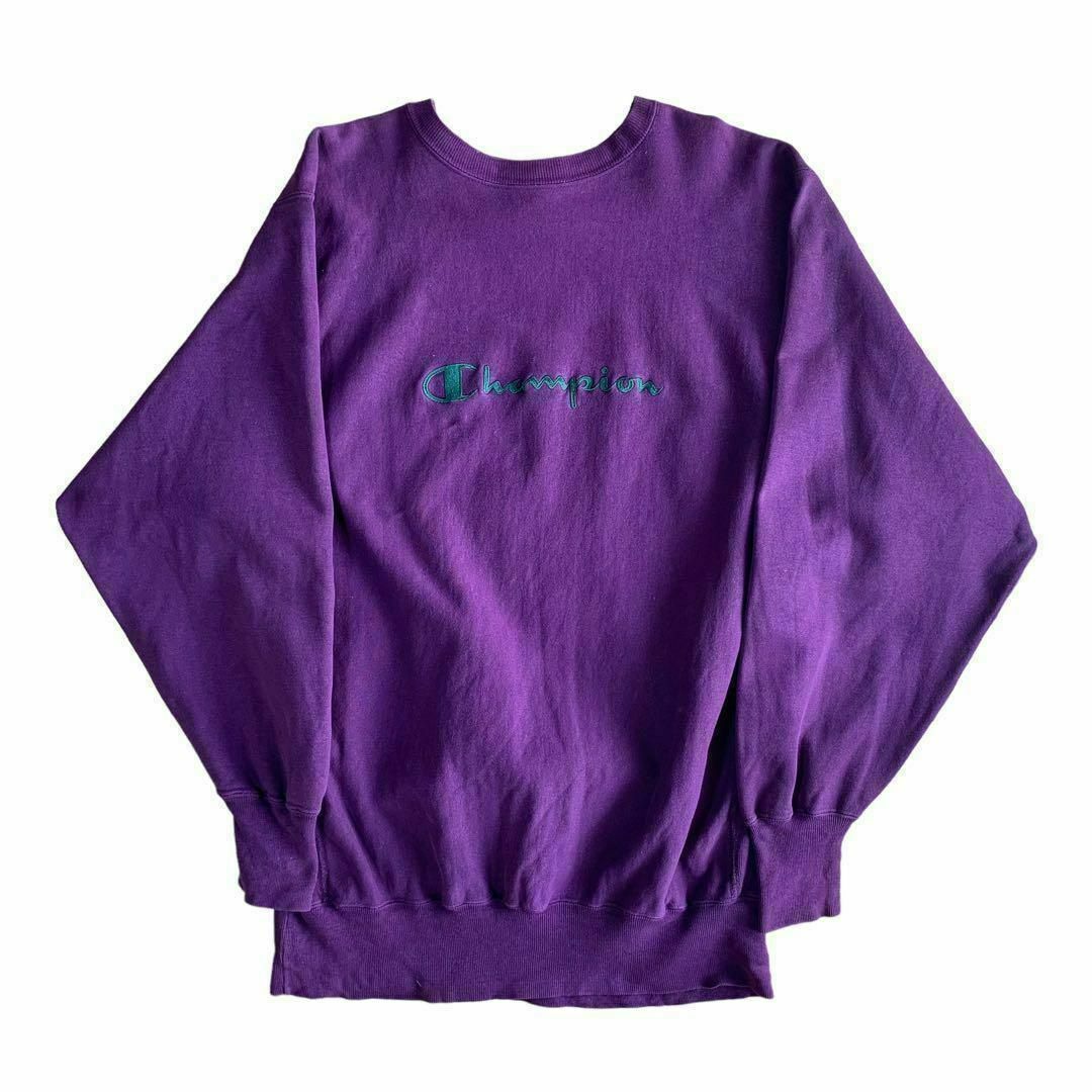 スウェット90s USA製 champion REVERSE WEAVEパープルスウェット