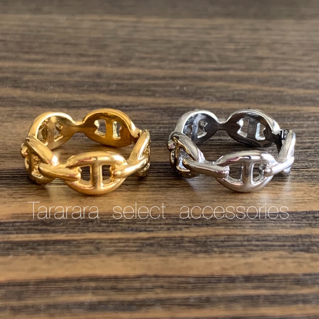 ●stainless アンカーRing S●金属アレルギー対応 レディースのアクセサリー(リング(指輪))の商品写真