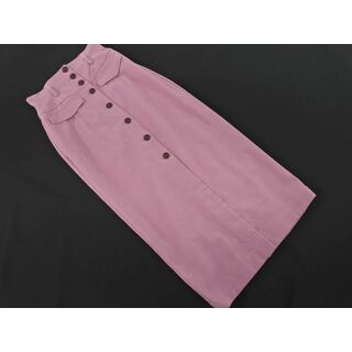 マウジー(moussy)のMOUSSY マウジー ロング タイト スカート size0/ピンク ■■ レディース(ロングスカート)