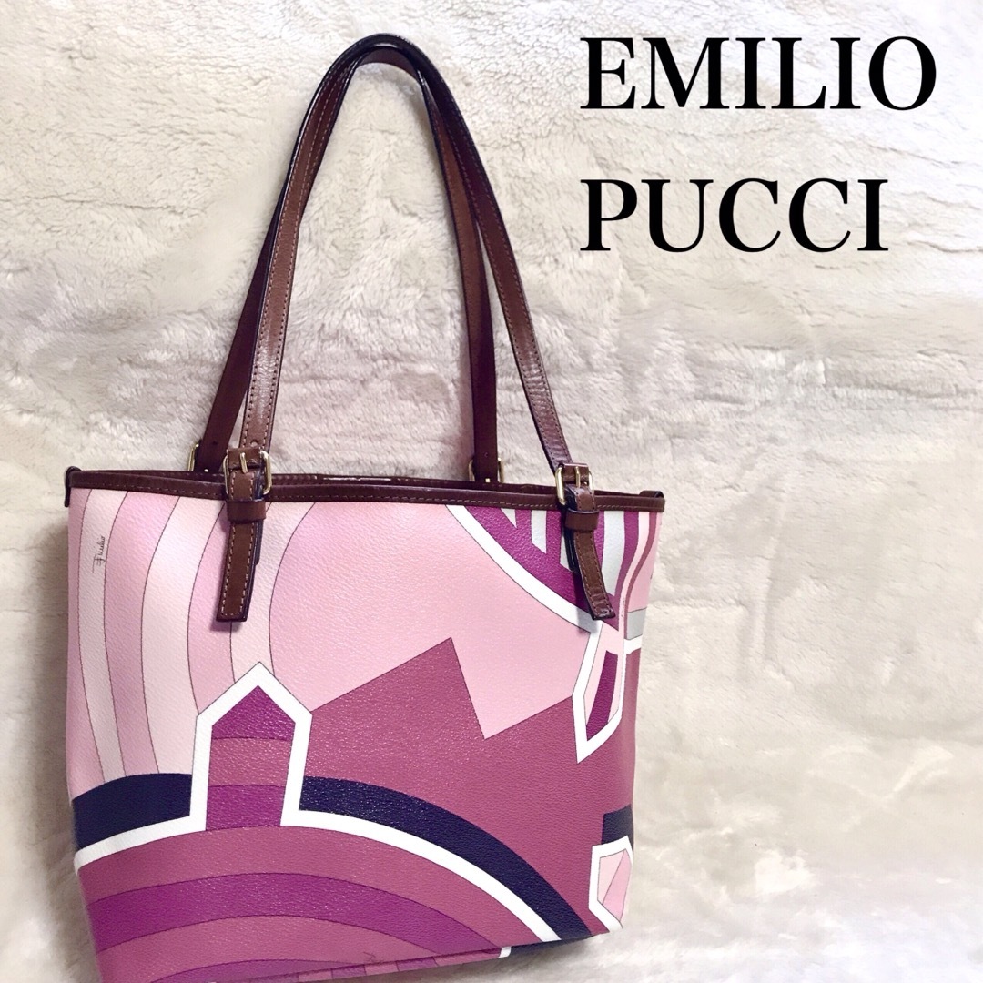 EMILIO PUCCI(エミリオプッチ)の美品 EMILIO PUCCI PVCレザー トートバッグ ショルダーバッグ レディースのバッグ(トートバッグ)の商品写真