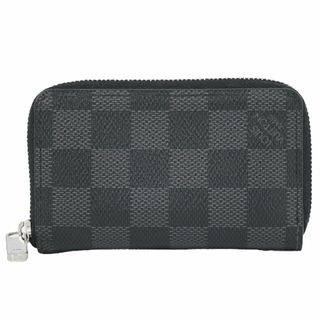 ルイヴィトン(LOUIS VUITTON)の本物 ルイヴィトン LOUIS VUITTON LV ジッピーコインパース ダミエ グラフィット コインケース 小銭入れ ブラック グレー N63076 財布 ウォレット 中古(コインケース/小銭入れ)