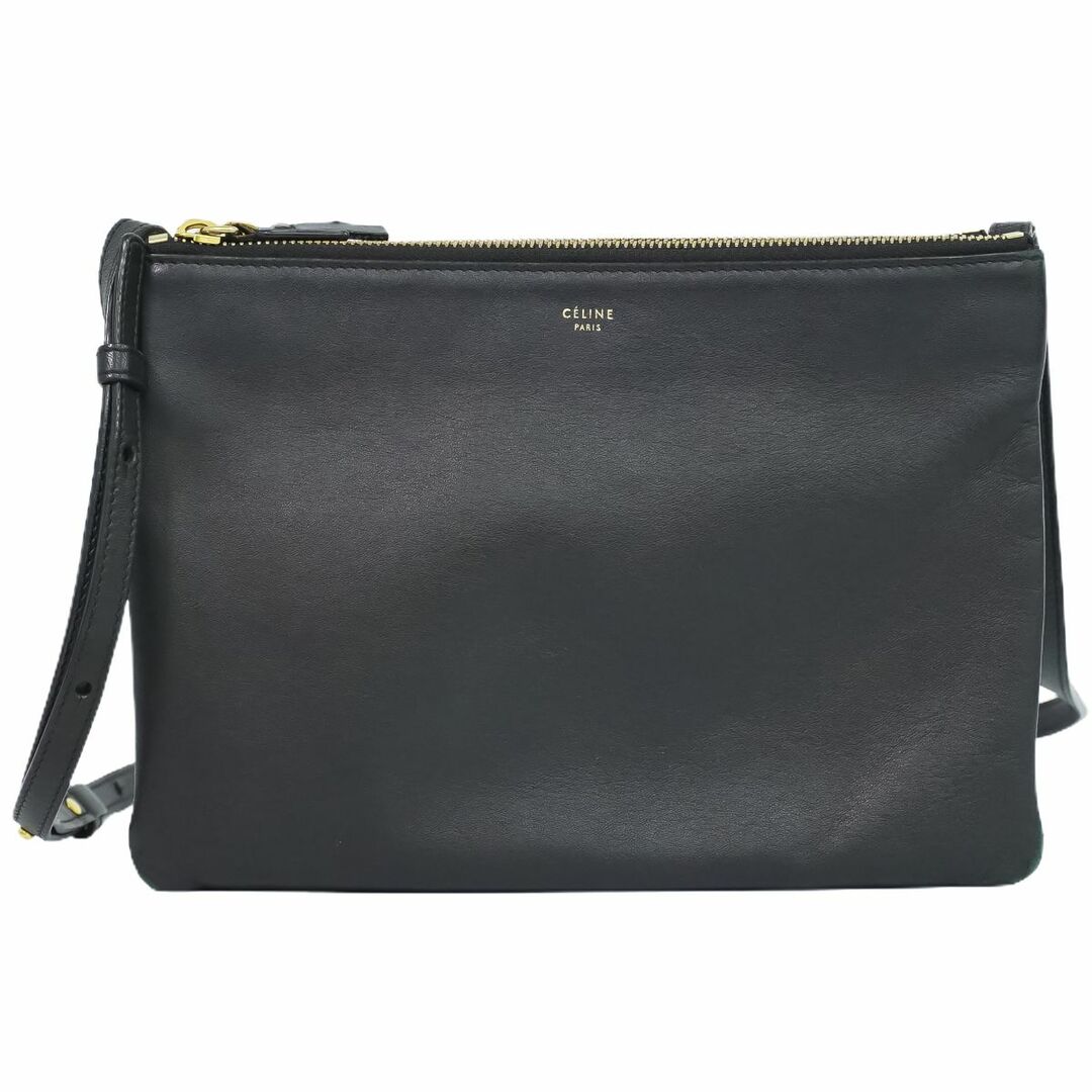 CELINE - 本物 セリーヌ CELINE トリオ ラージ ショルダーバッグ CELINE - 本物 セリーヌ CELINE トリオ ラージ ショルダーバッグ