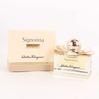 サルヴァトーレフェラガモ(Salvatore Ferragamo)のサルヴァトーレフェラガモ 香水 シニョリーナ エレガンツァ EDP ほぼ未使用 外装難有 レディース 30mlサイズ Salvatore Ferragamo(香水(女性用))