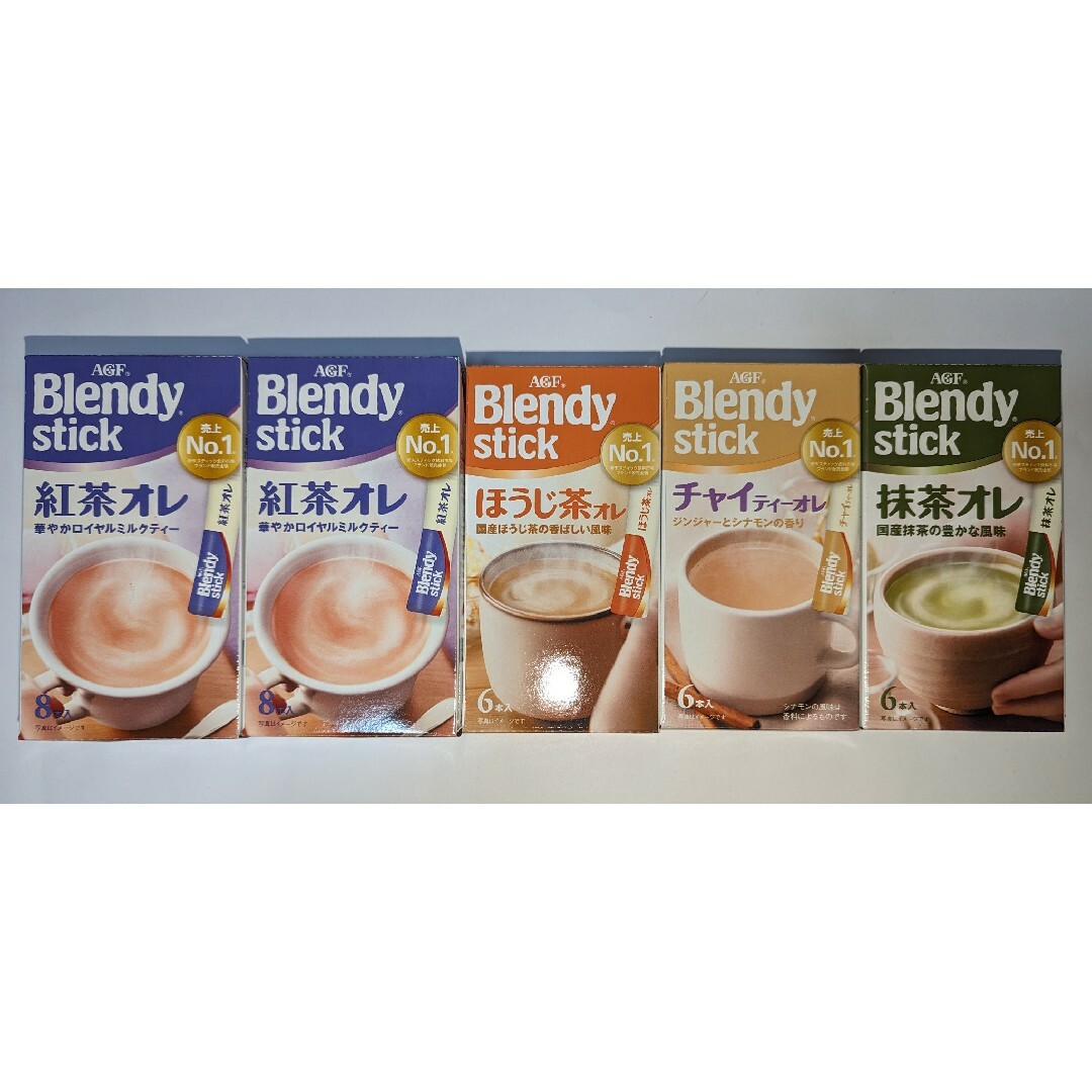 味の素AGF(アジノモトエージーエフ)のブレンディ　スティック　紅茶オレ　ほうじ茶オレ　チャイティーオレ　抹茶オレ 食品/飲料/酒の飲料(その他)の商品写真