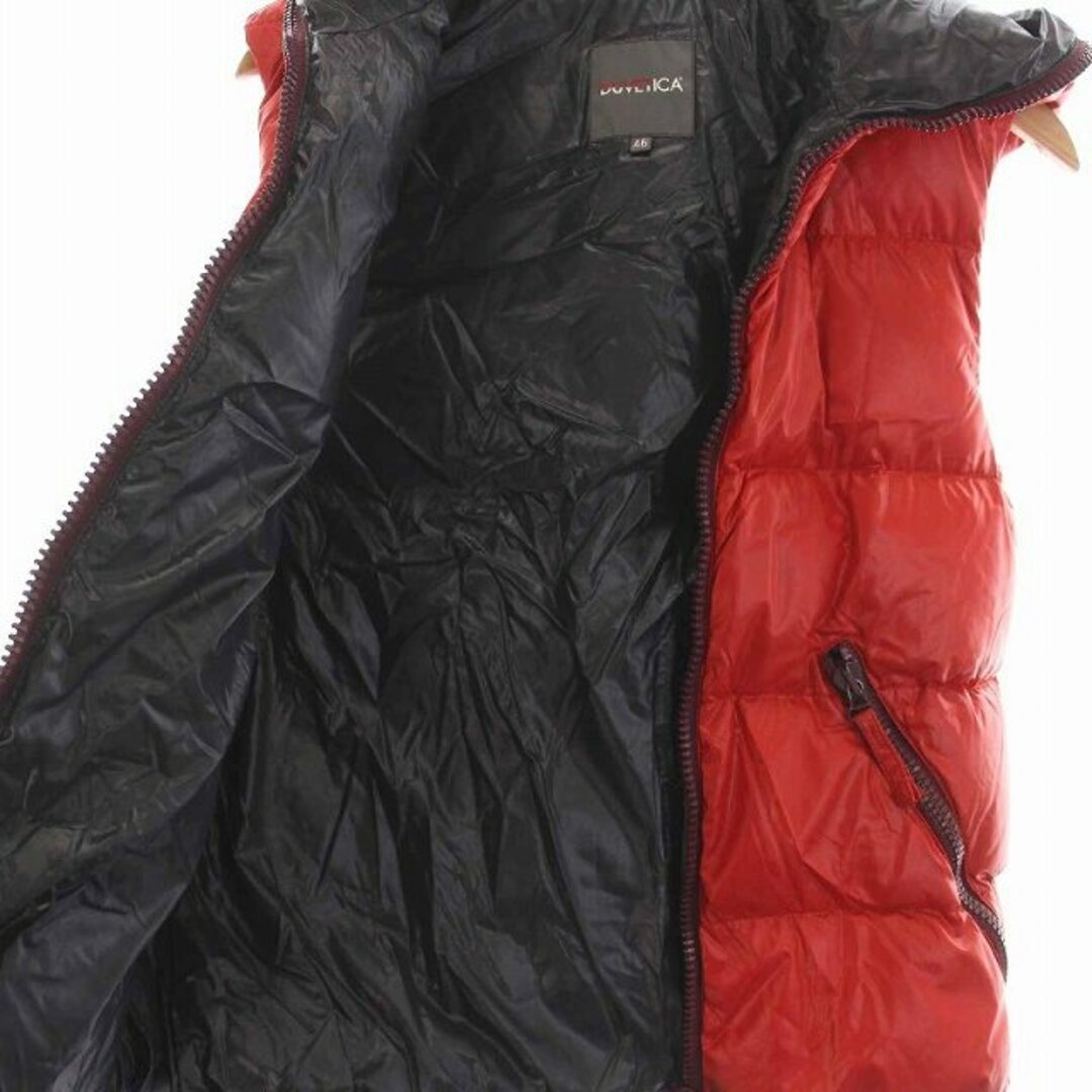 DUVETICA(デュベティカ)のデュベティカ ダウンベスト フード付き ジップアップ ナイロン 46 S 赤 メンズのジャケット/アウター(ダウンベスト)の商品写真