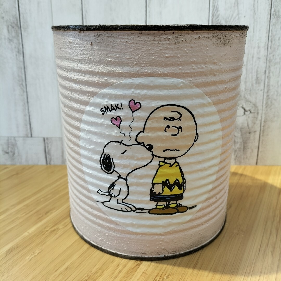 SNOOPY(スヌーピー)の☆ひーさん様専用☆SNOOPY　リメイク缶⑦サンキュータグ ハンドメイドのフラワー/ガーデン(その他)の商品写真