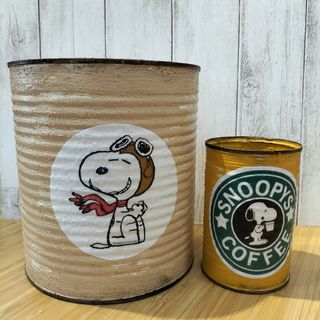 スヌーピー(SNOOPY)のSNOOPY　リメイク缶　2個セット　リメ缶　小物入れ　スヌーピー➇(小物入れ)