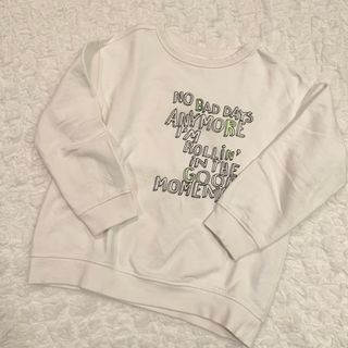 ザラキッズ(ZARA KIDS)のZARA トレーナー 白 ☆120 130スウェット(Tシャツ/カットソー)