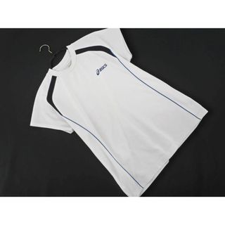 アシックス(asics)のASICS アシックス トレーニングウェア カットソー sizeM/白 ■◆ メンズ(Tシャツ/カットソー(半袖/袖なし))