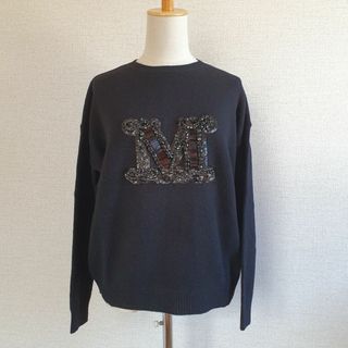 マックスマーラ(Max Mara)の【新品・未使用】MAX MARA PALATOセーター　ブラック　XSサイズ(ニット/セーター)