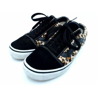 ヴァンズ(VANS)のVANS バンズ OLD SCHOOL DX レオパード スニーカー size23/黒ｘベージュ ◇■ レディース(スニーカー)