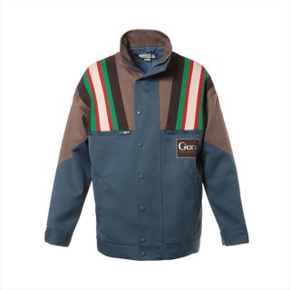 グッチ(Gucci)のグッチ シェリーライン ポリエステル 46 ネイビー メンズ その他アウタ(その他)