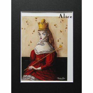 金子 國義、王女に扮したアリス、厳選、希少画集・額装画、ファンタジー