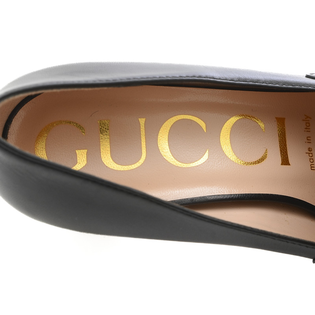 Gucci(グッチ)のグッチ インターロッキングG  ヒールパンプス ローファー レザー ブラック 5 レディースの靴/シューズ(ハイヒール/パンプス)の商品写真