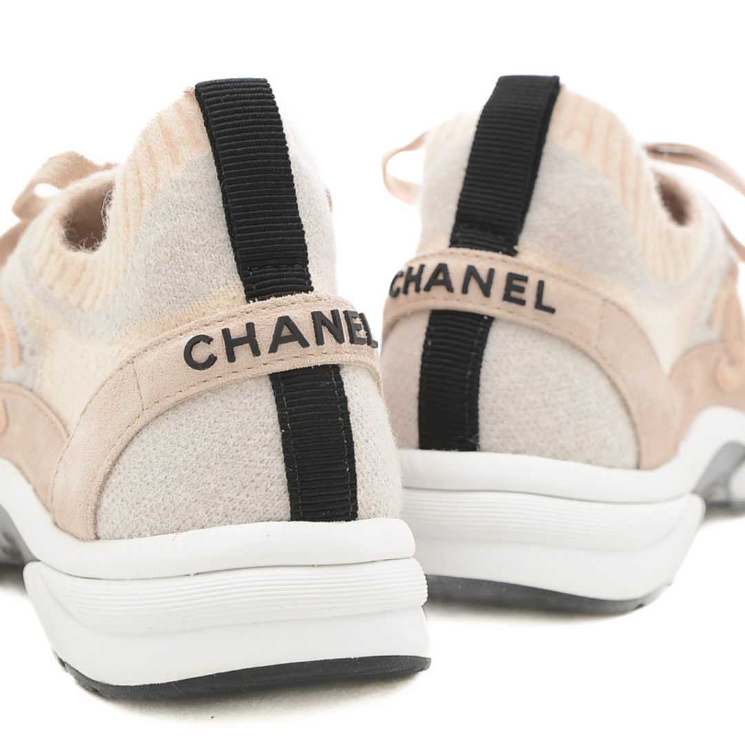 CHANEL(シャネル)のシャネル ココマーク ニット ソックススニーカー ニット/スエード ピンク G3 レディースの靴/シューズ(スニーカー)の商品写真