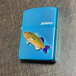 ジッポー(ZIPPO)のzippo ジッポー　ブラックバス 七宝　メタル　オイルライター(タバコグッズ)