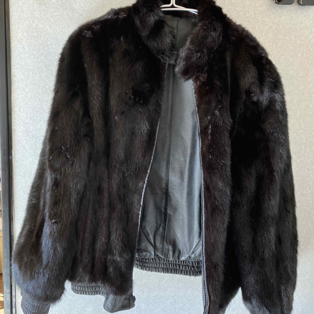 ミンク毛皮　革　ブルゾンジャケット　リバーシブル　美品 メンズのジャケット/アウター(その他)の商品写真