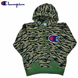 チャンピオン(Champion)の【Champion】フード付きパーカー/タイガーカモ/裏起毛/S★チャンピオン(パーカー)