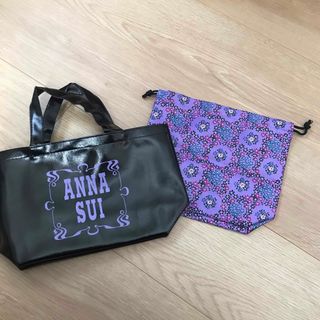 ANNA SUI レザー調トート&巾着ポーチ(雑誌付録)(トートバッグ)