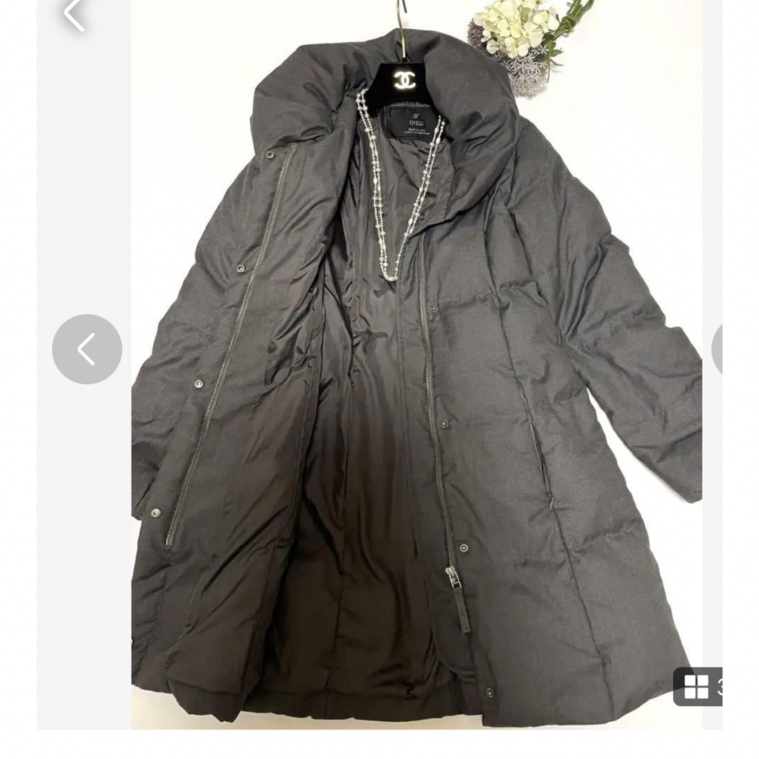 INED(イネド)の【美品】イネド ダウンコート サイズ7 上質ダウン柔らか素材 レディースのジャケット/アウター(ダウンコート)の商品写真