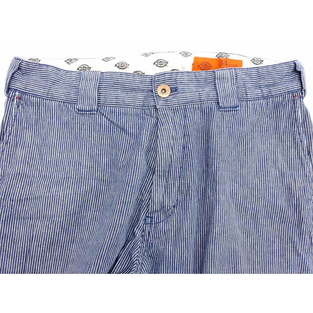 Dickies(ディッキーズ)のdickies ディッキーズ ストライプ ハーフ パンツ size34/紺 ■◆ メンズ メンズのパンツ(ショートパンツ)の商品写真