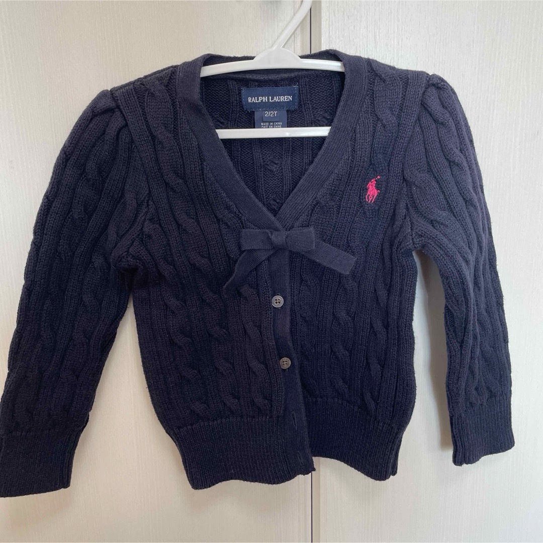 Ralph Lauren(ラルフローレン)のラルフローレン　ケーブルニットカーディガン キッズ/ベビー/マタニティのキッズ服女の子用(90cm~)(カーディガン)の商品写真