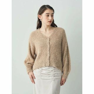 イェッカヴェッカ(YECCA VECCA)の【ライトベージュ】ラメシャギーカーディガン/24SS(カーディガン)