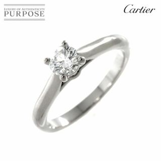 カルティエ(Cartier)のカルティエ Cartier ソリテール ダイヤ 0.30ct F/VS1/3EX #46 リング Pt 指輪【証明書・鑑定書付き】VLP 90206436(リング(指輪))