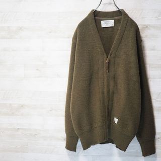 クーティー(COOTIE)のCOOTIE Military Zip Cardigan-Khaki/XL(カーディガン)