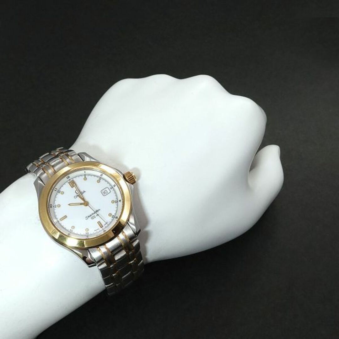 OMEGA(オメガ)のオメガ OMEGA シーマスター 120 コンビ 2311 20 メンズ 腕時計 デイト ホワイト 文字盤 YG イエローゴールド クォーツ Seamaster VLP 90217861 メンズの時計(腕時計(アナログ))の商品写真