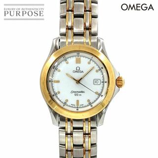 オメガ(OMEGA)のオメガ OMEGA シーマスター 120 コンビ 2311 20 メンズ 腕時計 デイト ホワイト 文字盤 YG イエローゴールド クォーツ Seamaster VLP 90217861(腕時計(アナログ))