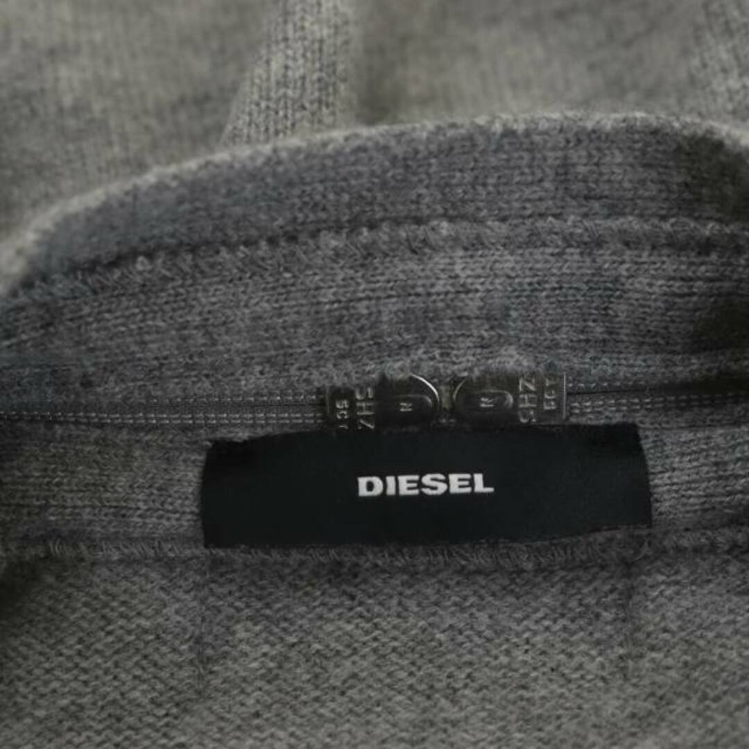 DIESEL(ディーゼル)のディーゼル M-CLEO ニット ジップディテール カーディガン ロング 長袖 レディースのトップス(カーディガン)の商品写真