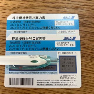 エーエヌエー(ゼンニッポンクウユ)(ANA(全日本空輸))のANA 株主優待券　2枚セット　有効期限2024.5.31(航空券)