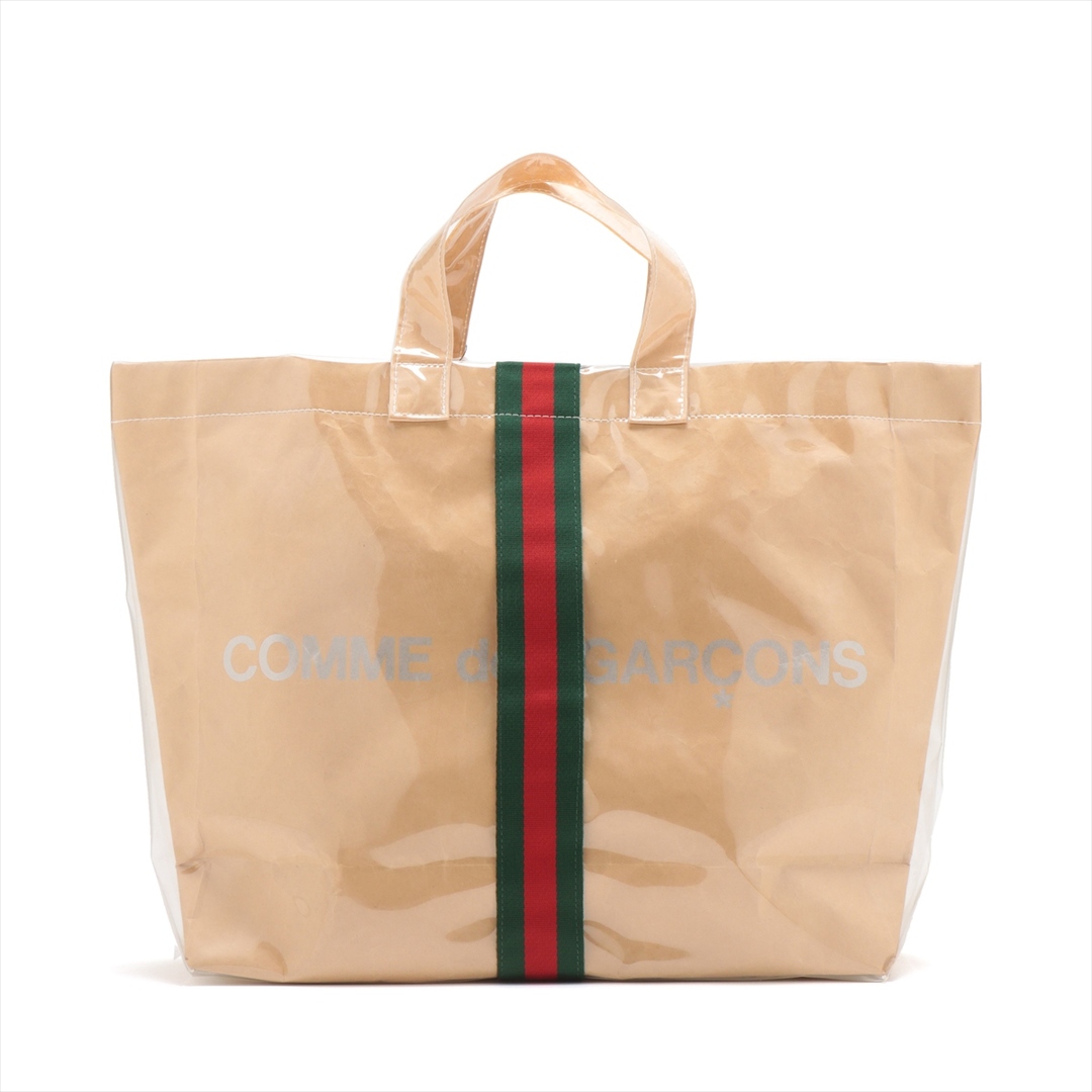 Gucci(グッチ)のグッチ×コムデギャルソン シェリーライン ビニール  ブラウン レディース レディースのバッグ(トートバッグ)の商品写真