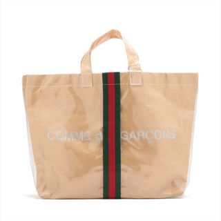 グッチ(Gucci)のグッチ×コムデギャルソン シェリーライン ビニール  ブラウン レディース(トートバッグ)