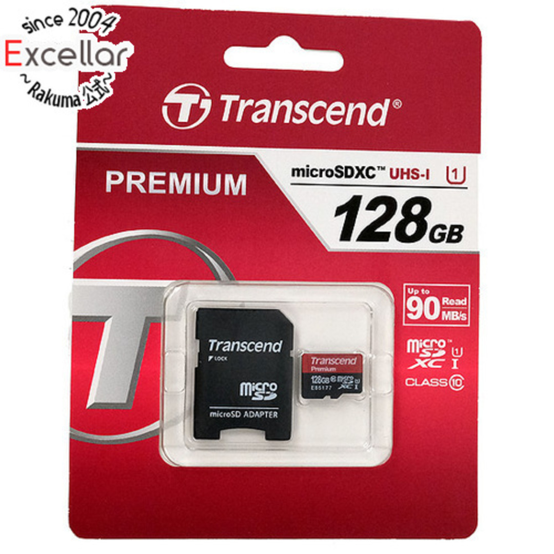 Transcend(トランセンド)のTranscend製　microSDXCメモリーカード　TS128GUSDU1　128GB スマホ/家電/カメラのPC/タブレット(PC周辺機器)の商品写真