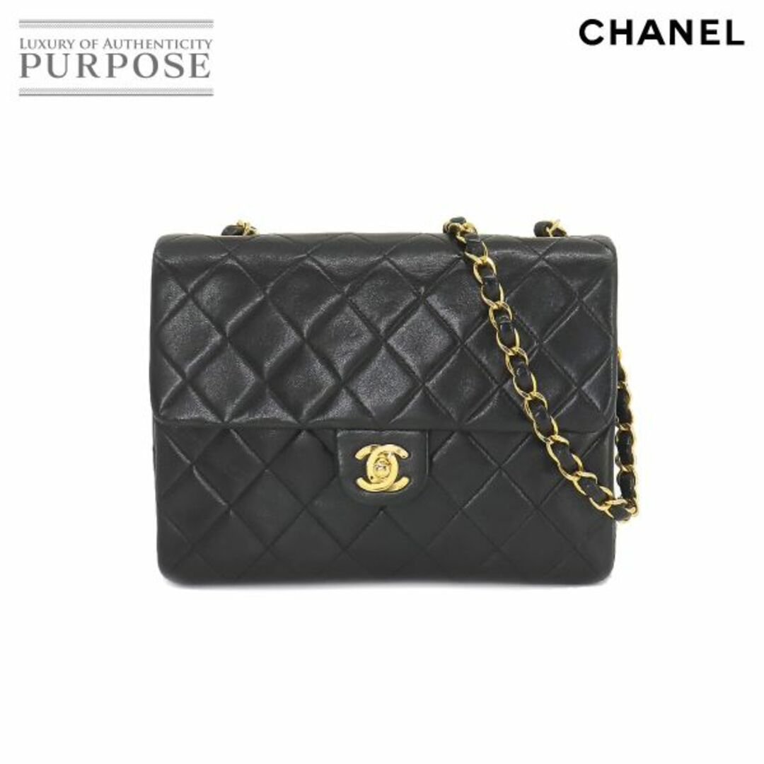 カラー本体シャネル CHANEL ミニ マトラッセ 20 チェーン ショルダー バッグ レザー ブラック A01163 ゴールド 金具 ヴィンテージ VLP 90219073