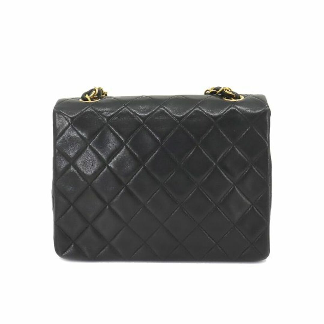 カラー本体シャネル CHANEL ミニ マトラッセ 20 チェーン ショルダー バッグ レザー ブラック A01163 ゴールド 金具 ヴィンテージ VLP 90219073