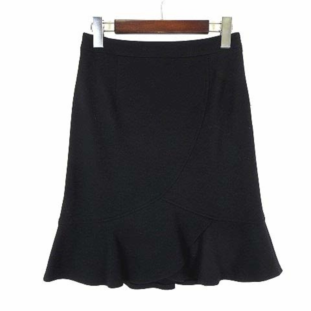 MICHEL KLEIN(ミッシェルクラン)のミッシェルクラン スカート フレア マーメイド アシンメトリー ウール S 黒 レディースのスカート(ひざ丈スカート)の商品写真